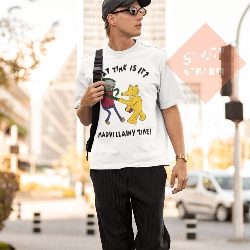 MF Doom T-shirt - MF Doom Madlib Madvillainy Tee White Shirt
